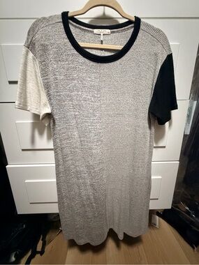 Rag & Bone Women's The Knit Colorblock Mini T-Shirt Dress sz S